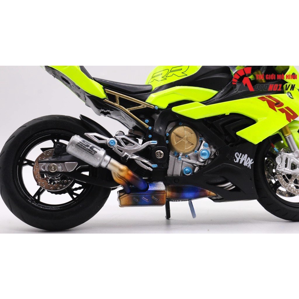 MÔ HÌNH XE ĐỘ BMW S1000RR GREEN ĐỘ PÔ SC TỈ LỆ 1:12 AUTONO1 D193