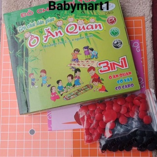 Đồ chơi trí tuệ cờ vây, đồ chơi dân gian ô ăn quan 3 in 1 bằng nhựa an toàn tuyệt đối với trẻ nhỏ