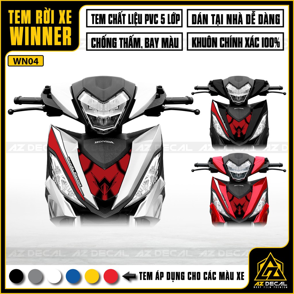 Tem Xe Winner Racing 150 | WN05| Tem PVC 5 Lớp Cao Cấp