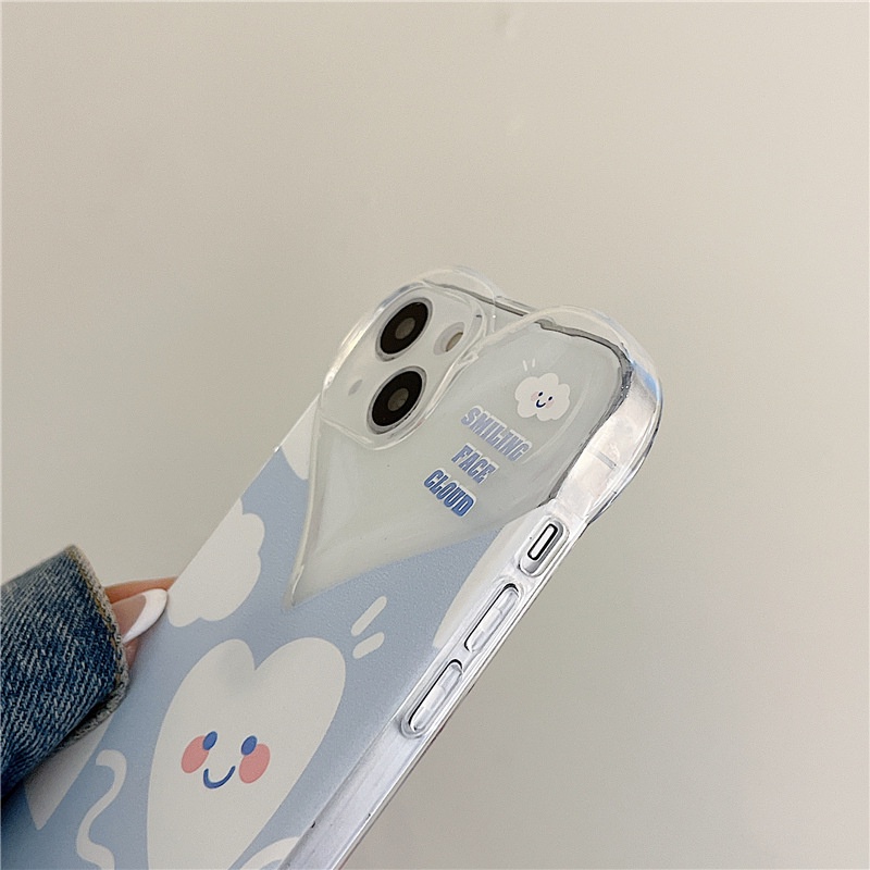 Ốp Điện Thoại Silicone tpu Hình Mặt Cười Có Dây Đeo Cho iPhone 13 12Pro 11 7/8Plus 6 7 8Plus Xs Xr Max