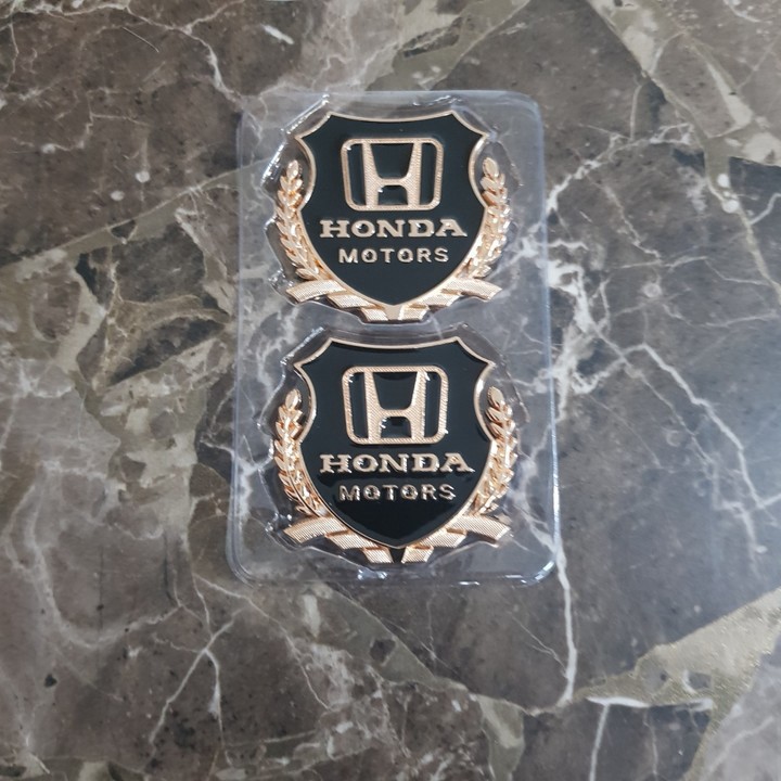 Bộ 2 logo thương hiệu các hãng xe Motors dán xe hơi, ô tô: toyota-hyundai-ford-mazda-kia-mitsubishi-honda-vip