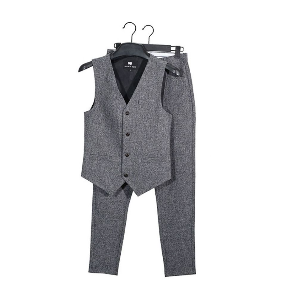 Bộ Đồ Vest Hai Món Dáng Ôm Thời Trang Anh Quốc Lịch Lãm Cho Nam