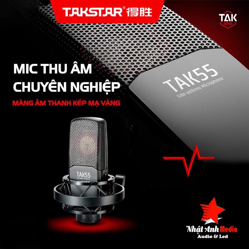 Chọn bộ Thu Âm Livestream Cao Cấp Micro TAKSTAR TAK-55 kèm Sound card U16 MK3 bảo hangh 2 năm