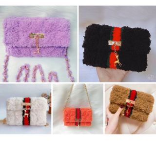 (Chưa đan) Túi len lông xù handmade  TTN222811