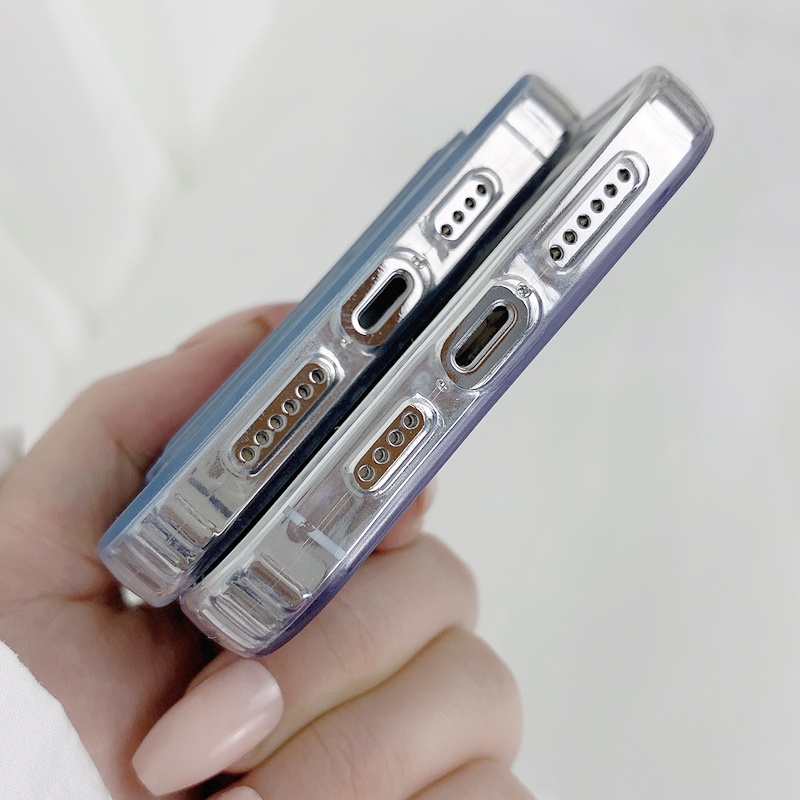 Ốp Điện Thoại Màu Tím Họa Tiết Chú Gấu Thời Trang Chống Sốc Kèm Ngăn Đựng Thẻ Cho iPhone 14 / 13 / 12 / 11 / X / 8 / 7P