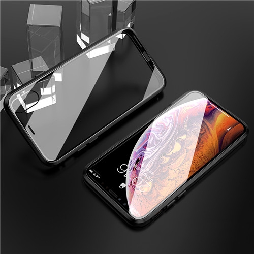 Ốp điện thoại có nam châm bảo vệ toàn diện 360 độ trước sau kính cường lực cho IPhone XS Max X XR