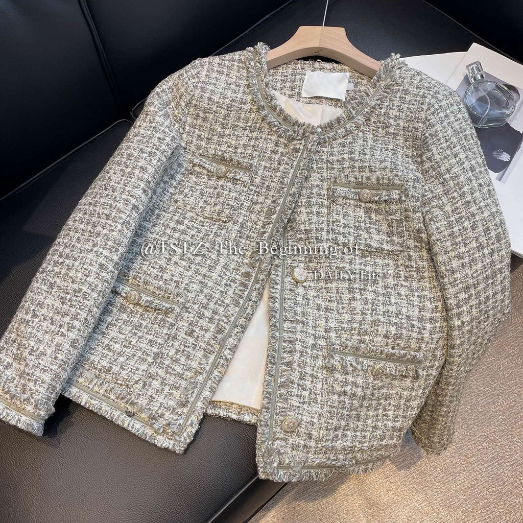 Áo Dạ Tweed Áo Cardigan Chất Đẹp Phong Cách Sang Trọng