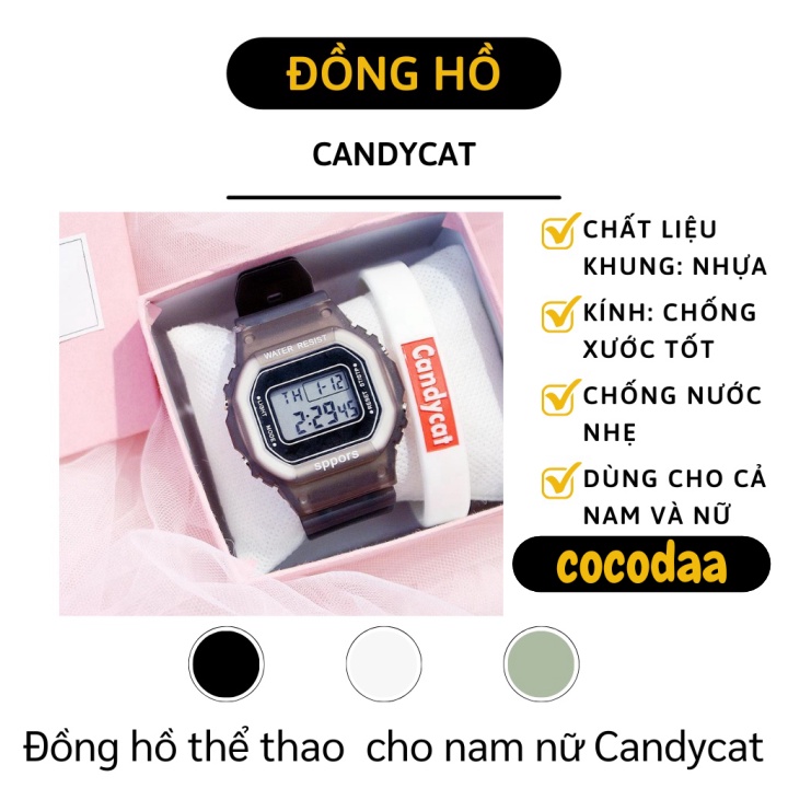 Đồng Hồ Điện Tử Nam Nữ Candycat Sppors Chống Trầy Xước, Chống Thấm Nước 9036 [FREESHIP]