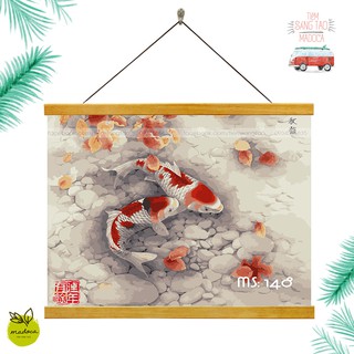 Tranh Khung Gỗ Dây Cá tài lộc G148