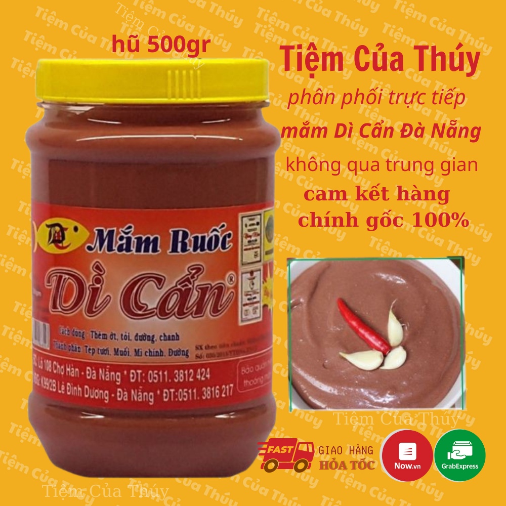 Mắm ruốc Dì Cẩn Đà Nẵng hũ 500gr  chính gốc 100% phân phối trực tiếp không qua trung gian