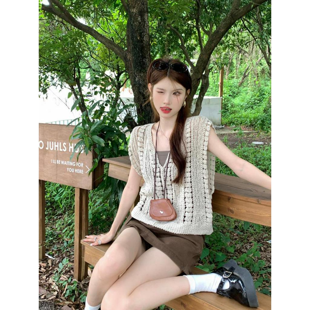 Áo Sweater Ba Lỗ Vải Mỏng Xếp Tầng Thời Trang Mùa Hè Năng Động 63982