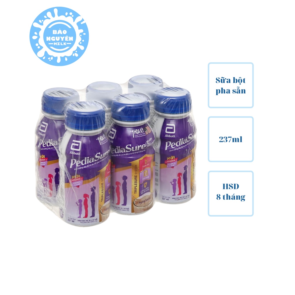 Lốc 6 chai Sữa nước Pediasure 237ml hương vani