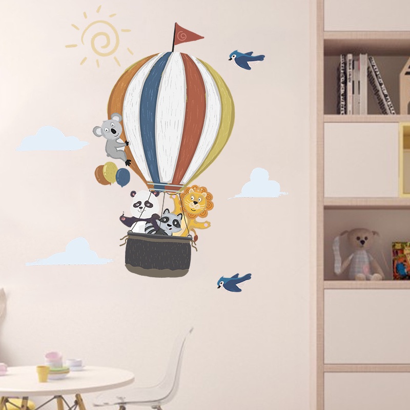 Miếng Dán Tường Trang Trí Hình Động Vật Hoạt Hình Dễ Thương