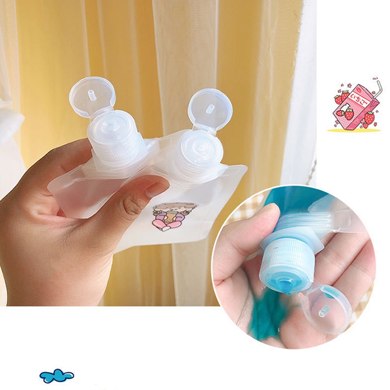 Túi đựng dầu gội/sữa tắm dạng bóp trong suốt nhỏ gọn và kín tiện lợi khi mang đi du lịch