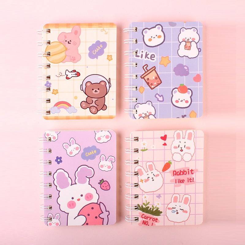 Sổ Tây NOEL Lò Xo Mini Cute Bìa Mềm Ghi Chép Nhỏ Dễ Thương Cho Bé Học Sinh_Quà Tặng Noel Cho Bé