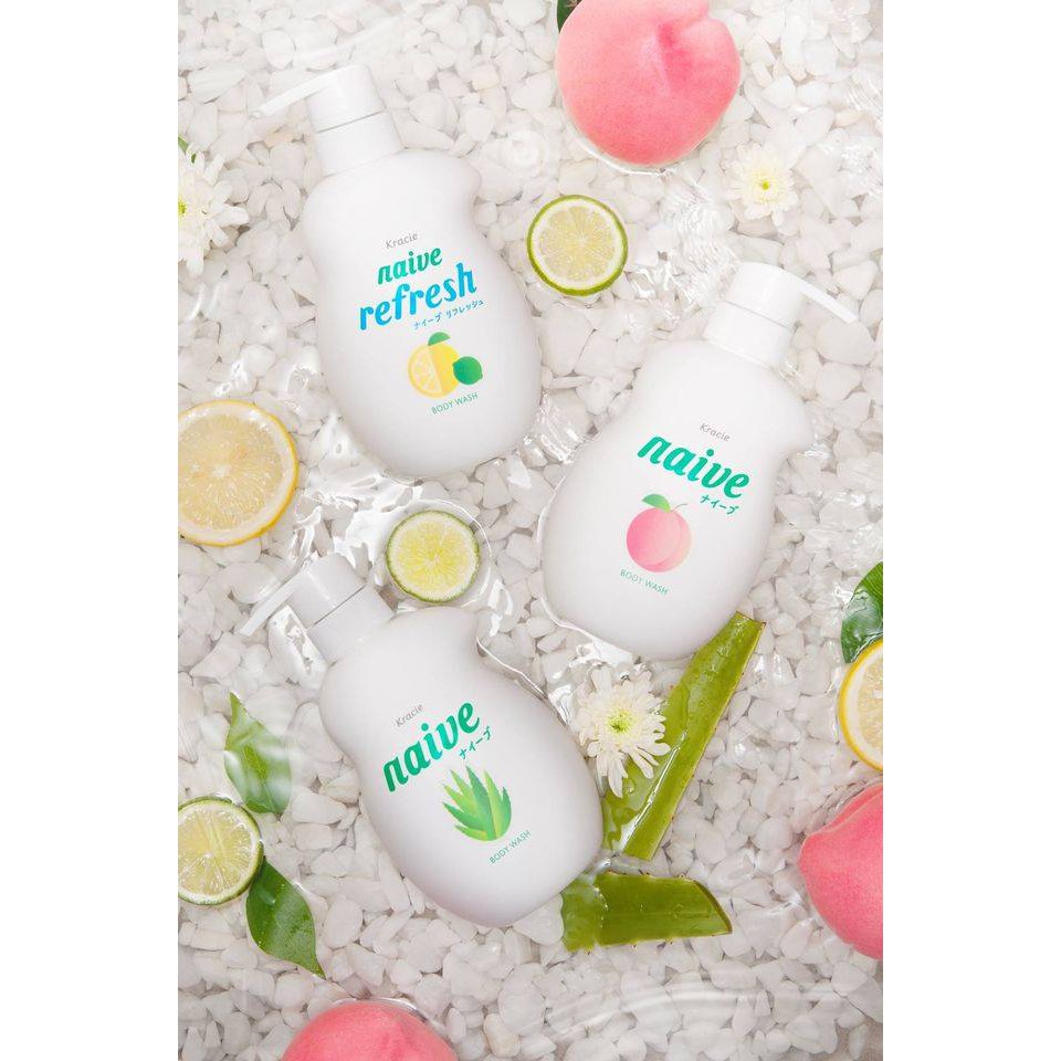 SỮA TẮM KRACIE NAIVE BODY WASH - SỮA TẮM ORGANIC DÀNH CHO CẢ GIA ĐÌNH.