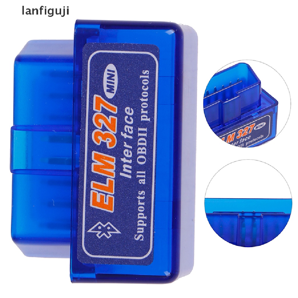 {lanfiguji} Bluetooth V2.1 Mini Elm 327 OBDII Scanner OBD Car Diagnostic Tool Code Reader hye