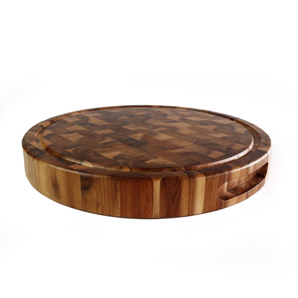 Thớt gỗ teak đầu cây siêu bền của MASTER CHEF, hàng xuất Châu Âu, Mỹ cao cấp dày 4cm kiểu dáng chữ nhật, tròn