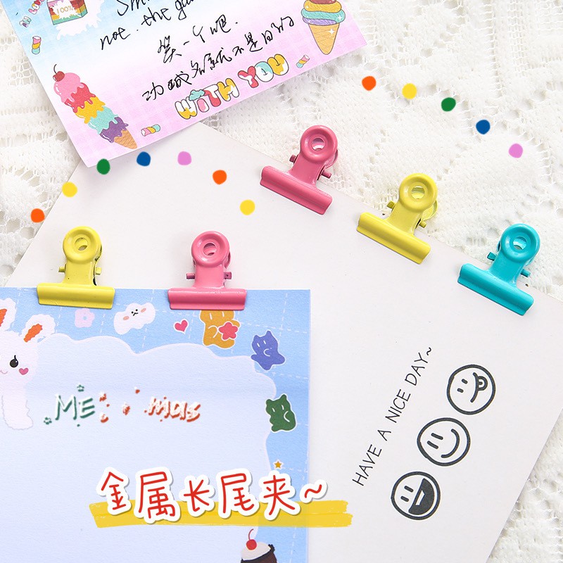 Kẹp giấy kim loại màu sắc 2.1cm