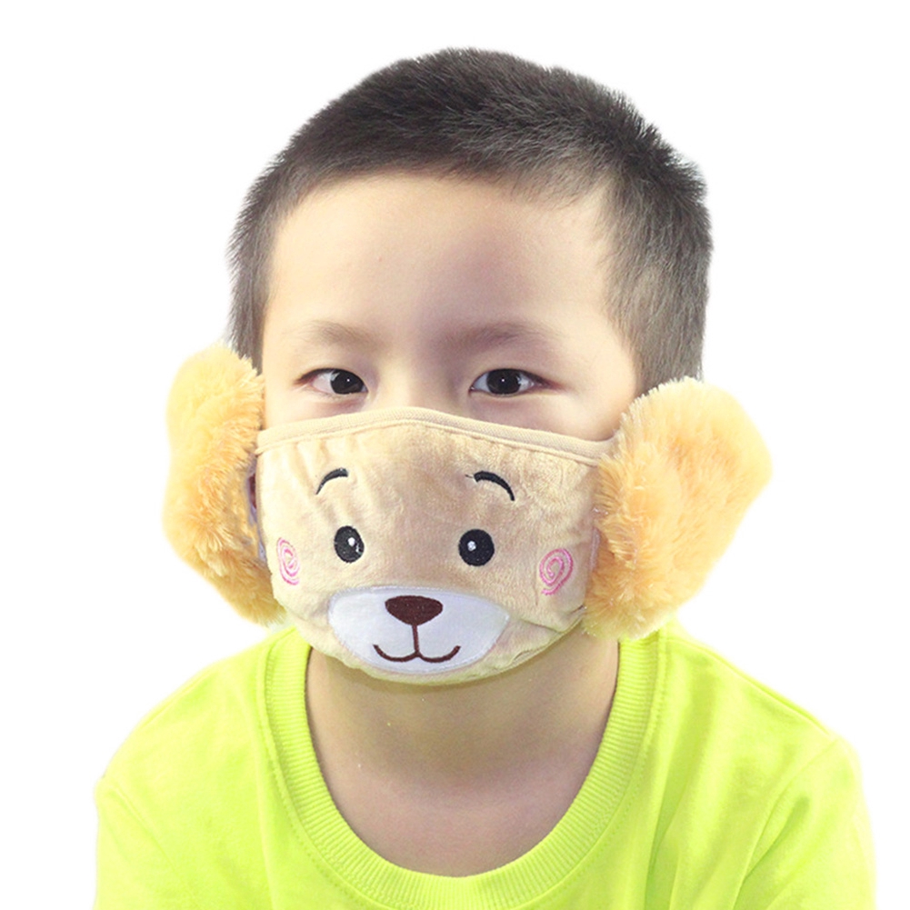 Khẩu trang lót lông bọc tai hai trong một tiện dụng cho trẻ em | BigBuy360 - bigbuy360.vn