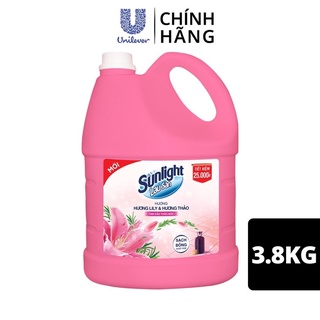 Nước lau sàn sunlight 3.8kg mầu hồng