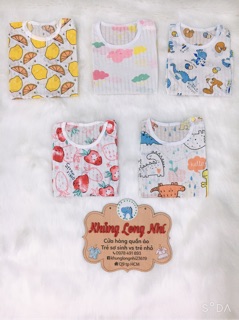 Bộ cotton giấy cộc tay cho bé