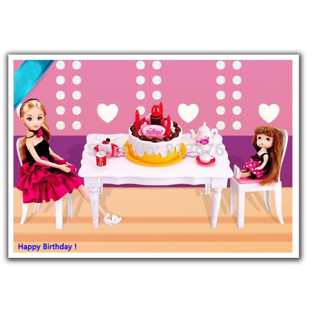 [Giá cực sốc] - Đồ chơi  Lelia birthday party - tiệc sinh nhật búp bê lelia và em gái