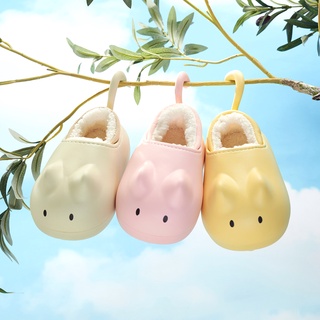 Dép đi trong nhà CHEERFUL MARIO cotton lông cừu thiết kế hình mèo chống nước ấm áp mùa đông cho bé