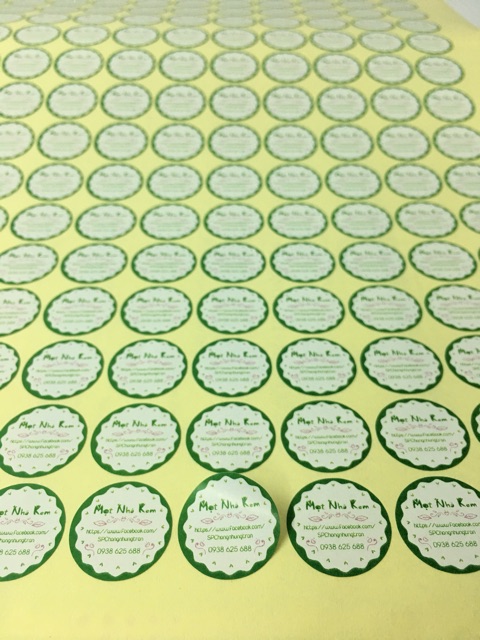 Combo 200 sticker tròn in theo yêu cầu