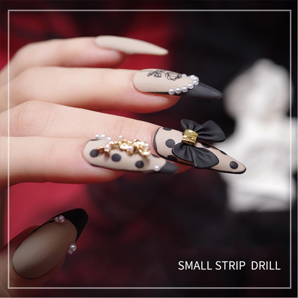 Bộ 5 Phụ Kiện Trang Trí Móng Tay Hình Nơ Bằng Resin Lấp Lánh DIY