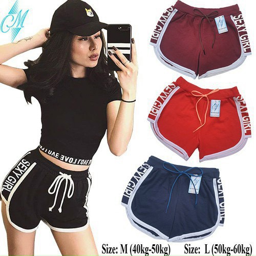 Quần shorts nữ phối viền layer chất liệu cotton co dãn mặc cực kỳ thoải mái