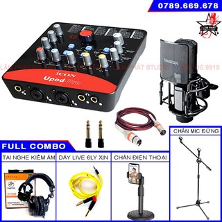 Bộ Sound Card Icon Upod Pro - Micro Takstar PC K850 Chính Hãng Có Tem, Mã Vạch - Chân Mic Đứng - Phụ Kiện Xịn