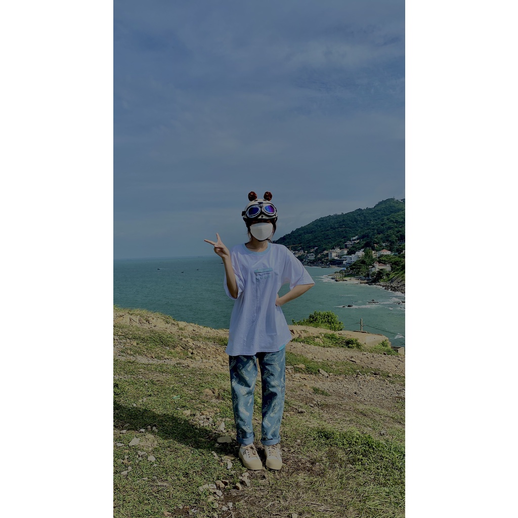 Mũ Bảo Hiểm Nửa Đầu 1/2 Tem Gấu sữa có tai có kính Siêu HOT - Nón bảo hiểm Hàng Cao Cấp