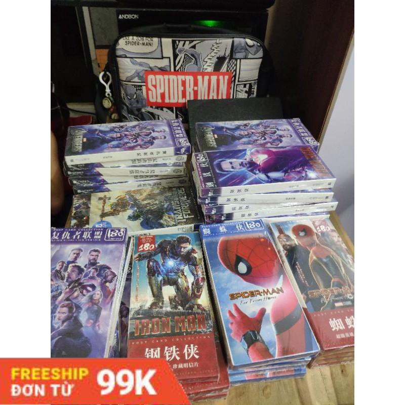 180 Bức ảnh Postcard SPIDERMAN Người Nhện Marvel Để Trang Trí Phòng Ngủ+Thiệp Sinh Nhật+Quà Tặng Ý Nghĩa+Sticker dán