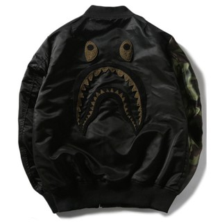 Áo bomber Bape Underfeated nam nữ cá mập