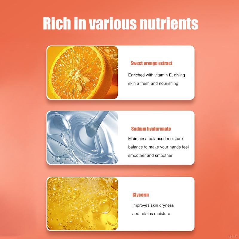 [Hàng mới về] Kem dưỡng tay chiết xuất cam đỏ/Acid Hyaluronic giữ ẩm chống nứt nẻ | BigBuy360 - bigbuy360.vn