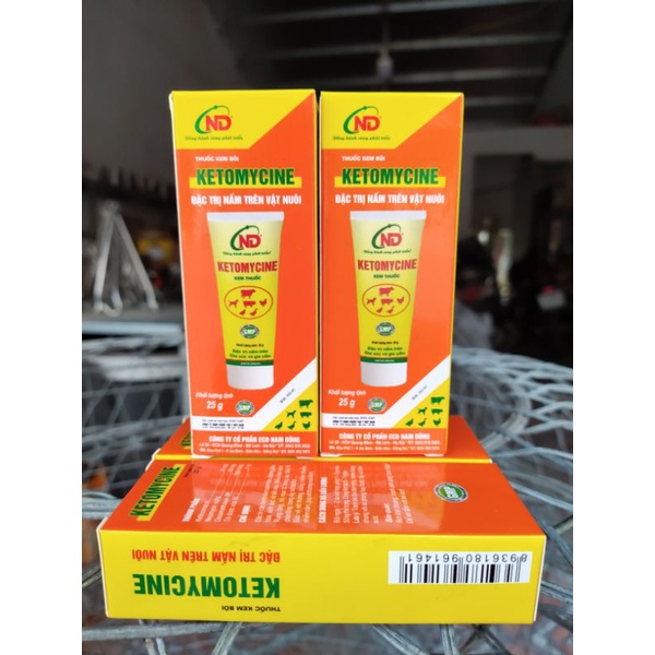 Kem bôi nấm mốc KETOMYCINE cho chó mèo, gia cầm tuýp 25g