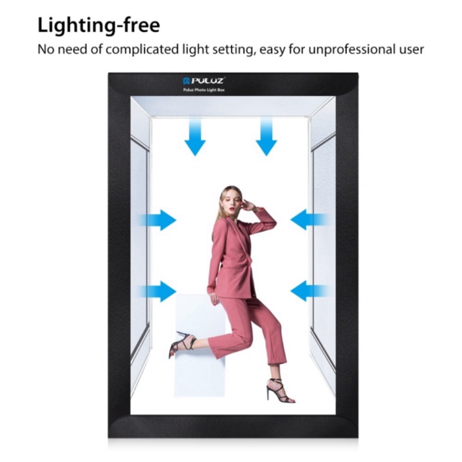 Hộp chụp ảnh sản phẩm Puluz 2 mét Có 6 thanh đèn led x78 bóng siêu sáng Tiết kiệm không gian Livestream Puluz Việt Nam S