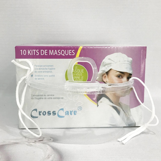Khẩu trang nhựa trong suốt cao cấp cho spa, quán ăn