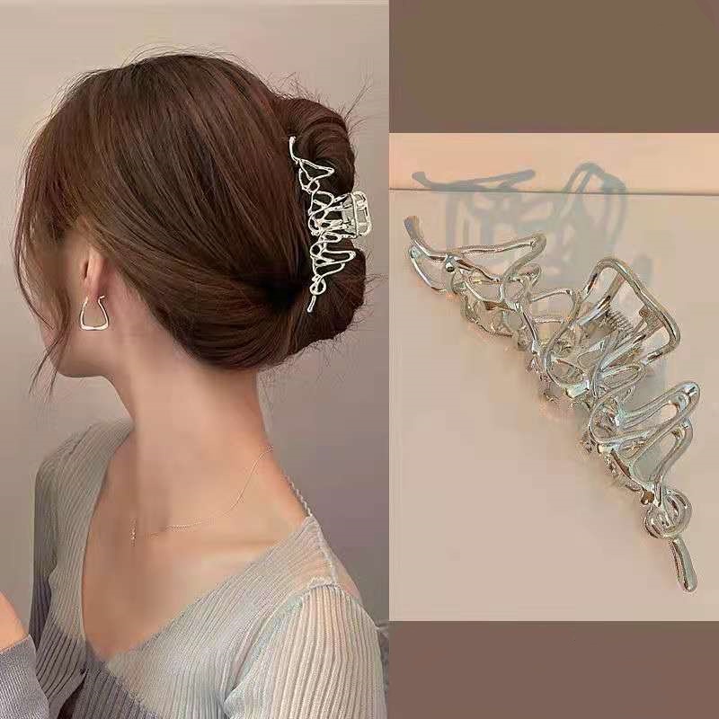 Kẹp tóc răng cá mập bằng kim loại đơn giản thời trang