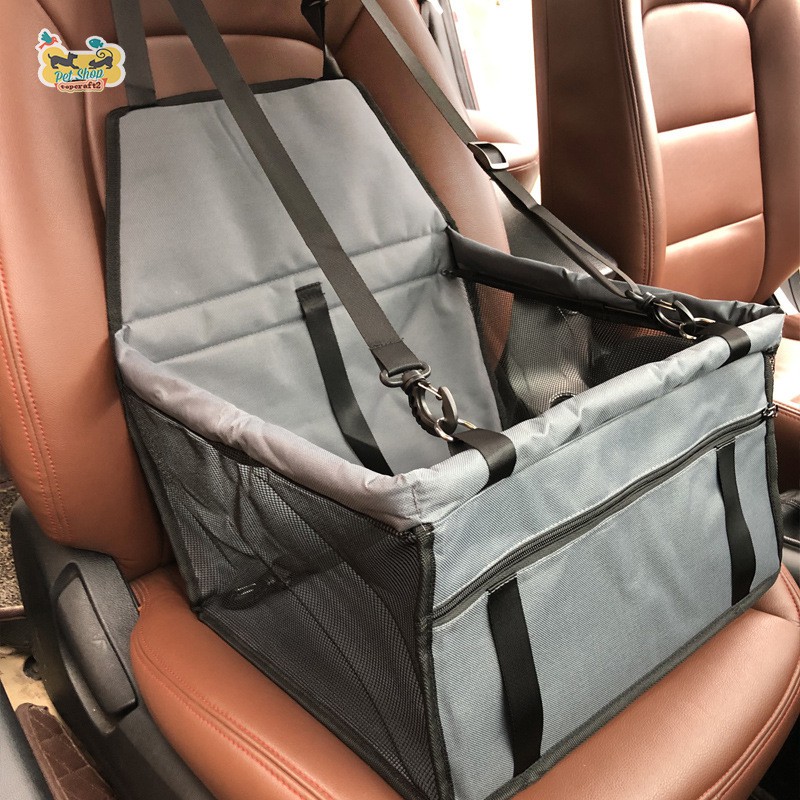 Túi giữ thú cưng để ghế ngồi xe hơi có thể gập lại dây đai an toàn có thể điều chỉnh kích thước