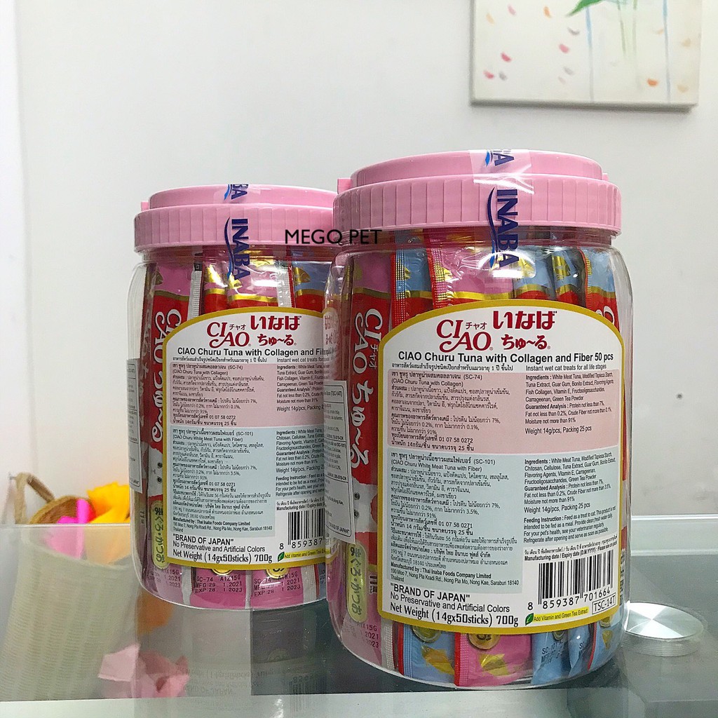 Ciao Churu Thailand Súp Thưởng cho Mèo Hộp 50 Thanh - CHỌN LOẠI