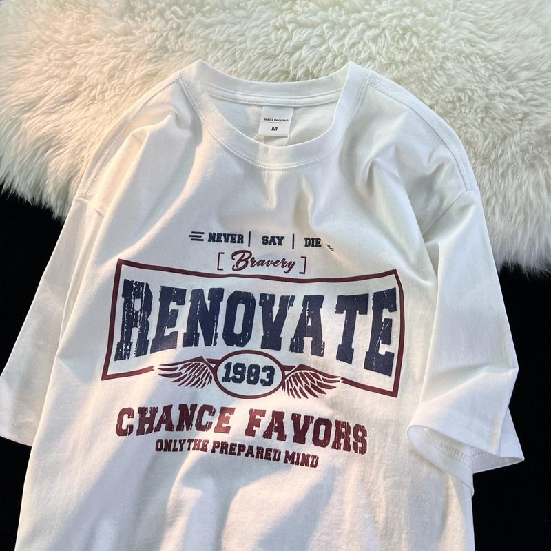 Áo Thun COZOK Tay Ngắn Dáng Rộng In Chữ Tiếng Anh Cá Tính Hợp Thời Trang