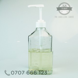 Bình bơm đường thủy tinh 1100ml có pump 10cc đựng syrup, đường nước, sữa đặc