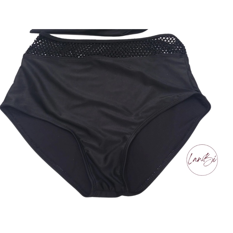 Đồ Bơi Nữ Bikini LANBISHOP Combo Set Hai Mảnh Phối Lưới Kèm Khăn Lanbi-010-1
