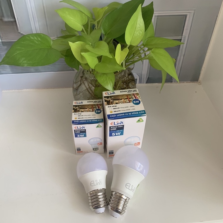 Bóng Đèn Led Bulb ELink Công Suất 5W Ánh Sáng Vàng Dịu Nhẹ, Tạo Không Gian Ấm, Độ Lan Tỏa Rộng, Hàng Chính Hãng