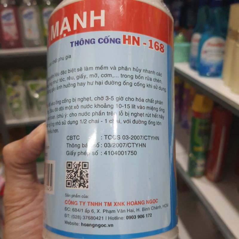 Nước thông cống cực mạnh HN-168 1200g