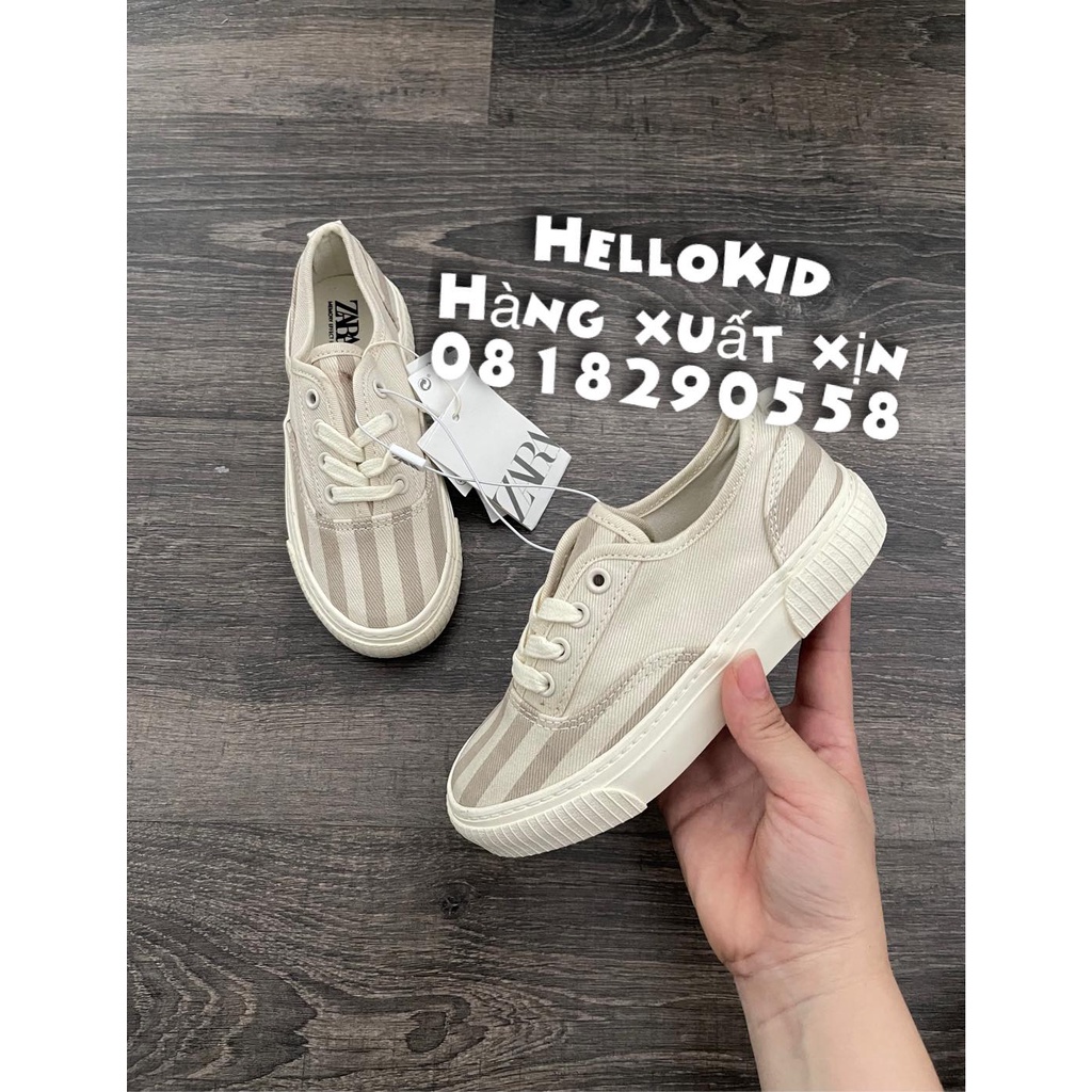 Giày sneaker kẻ nude Zr cho bé