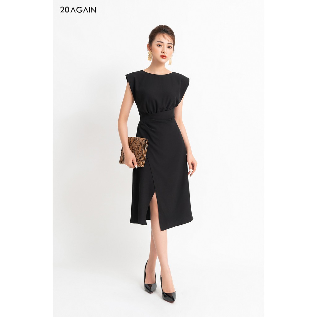 [Mã WABRWA15 giảm 15% đơn 300K] Đầm xòe vạt chồng thân dưới 20AGAIN DEA1231
