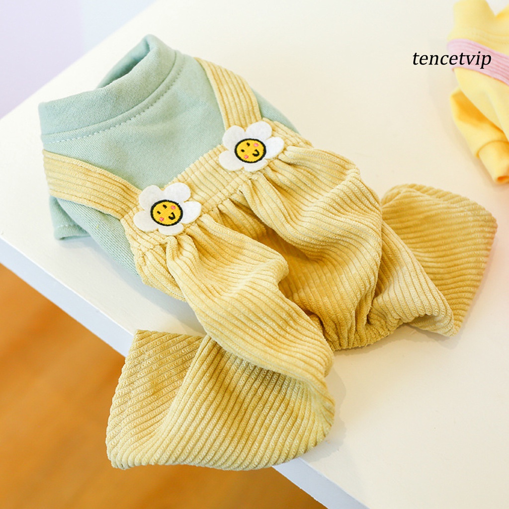 Áo liền quần cổ tròn chống nhắn giữ ấm thời trang dễ thương cho thú cưng